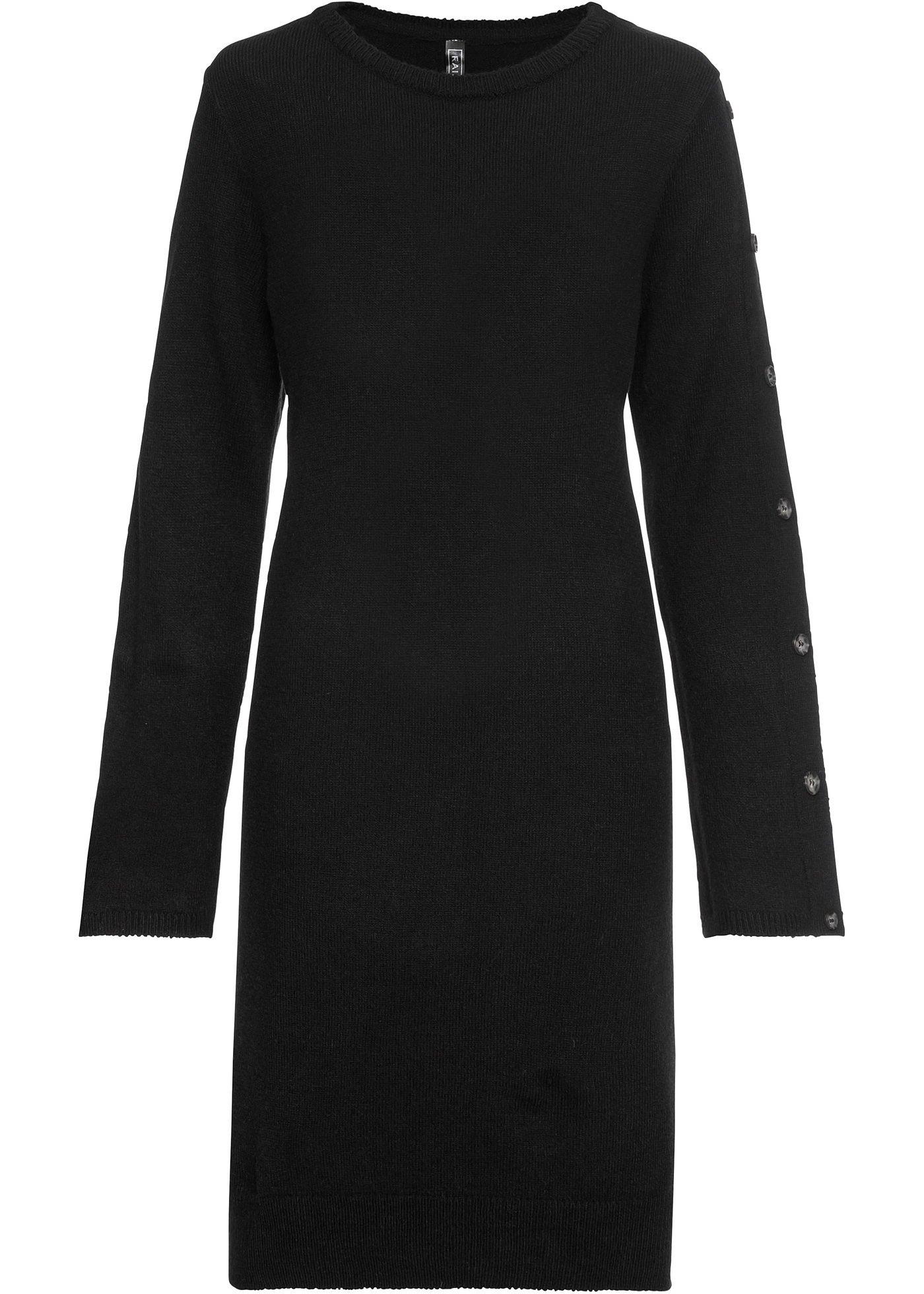 Robe en maille avec boutons imitation corne : MUST-HAVE