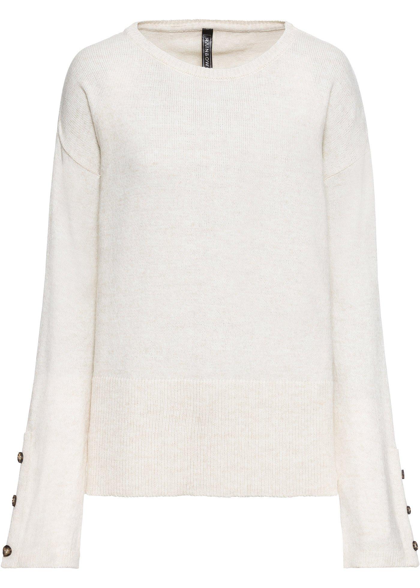 Pull en maille avec boutons imitation corne : MUST-HAVE